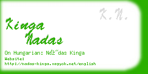 kinga nadas business card